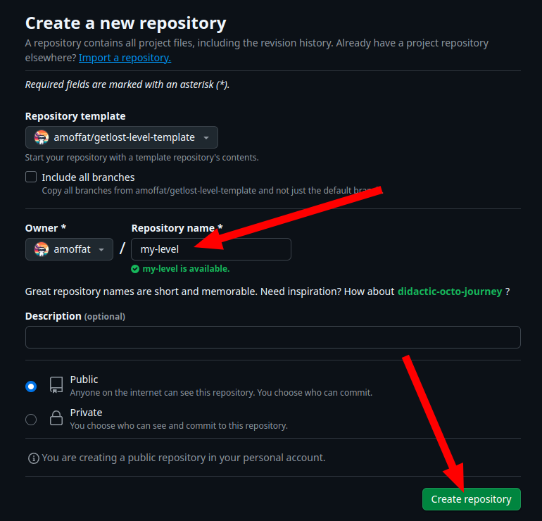 create repo
